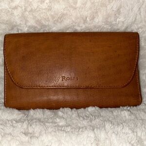 Rolfs Brown Leather Wallet Classic Design - Like New